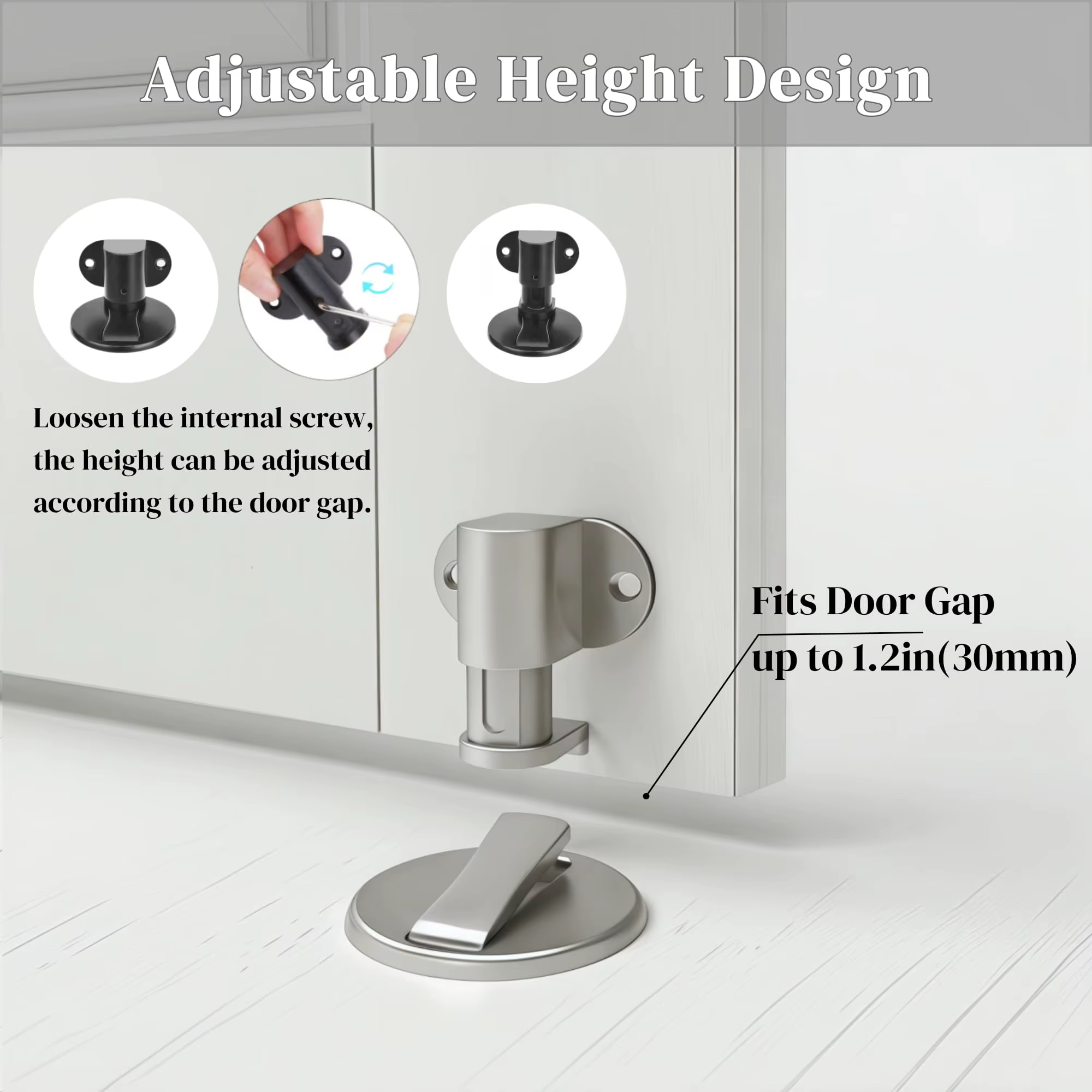 Adjustable Stainless Steel Magnetic Door Stop